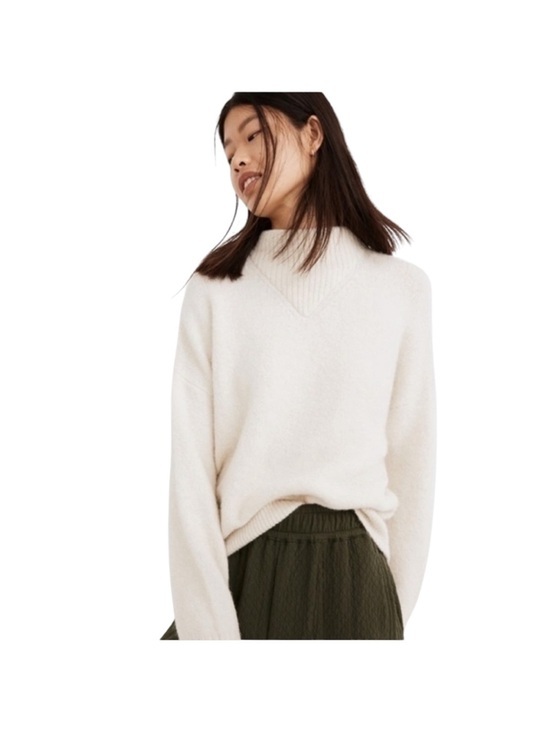 Madewell Sweaters - Madewell Dillon Mock Neck Cream Pullover Sweater Wool Alpaca Knit Size Small